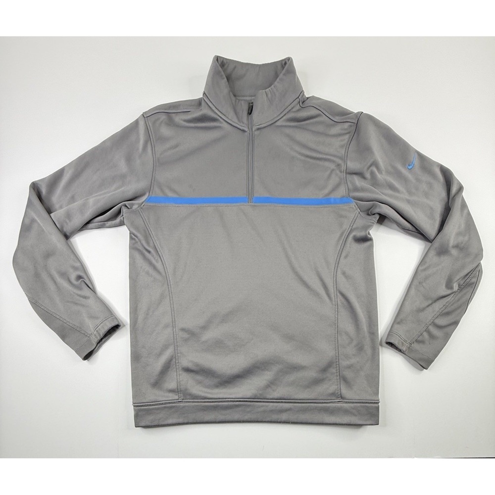 Nike Golf Tour Performance Therma Fit 1/4 Zip Fleece Pullover Gray Men's S